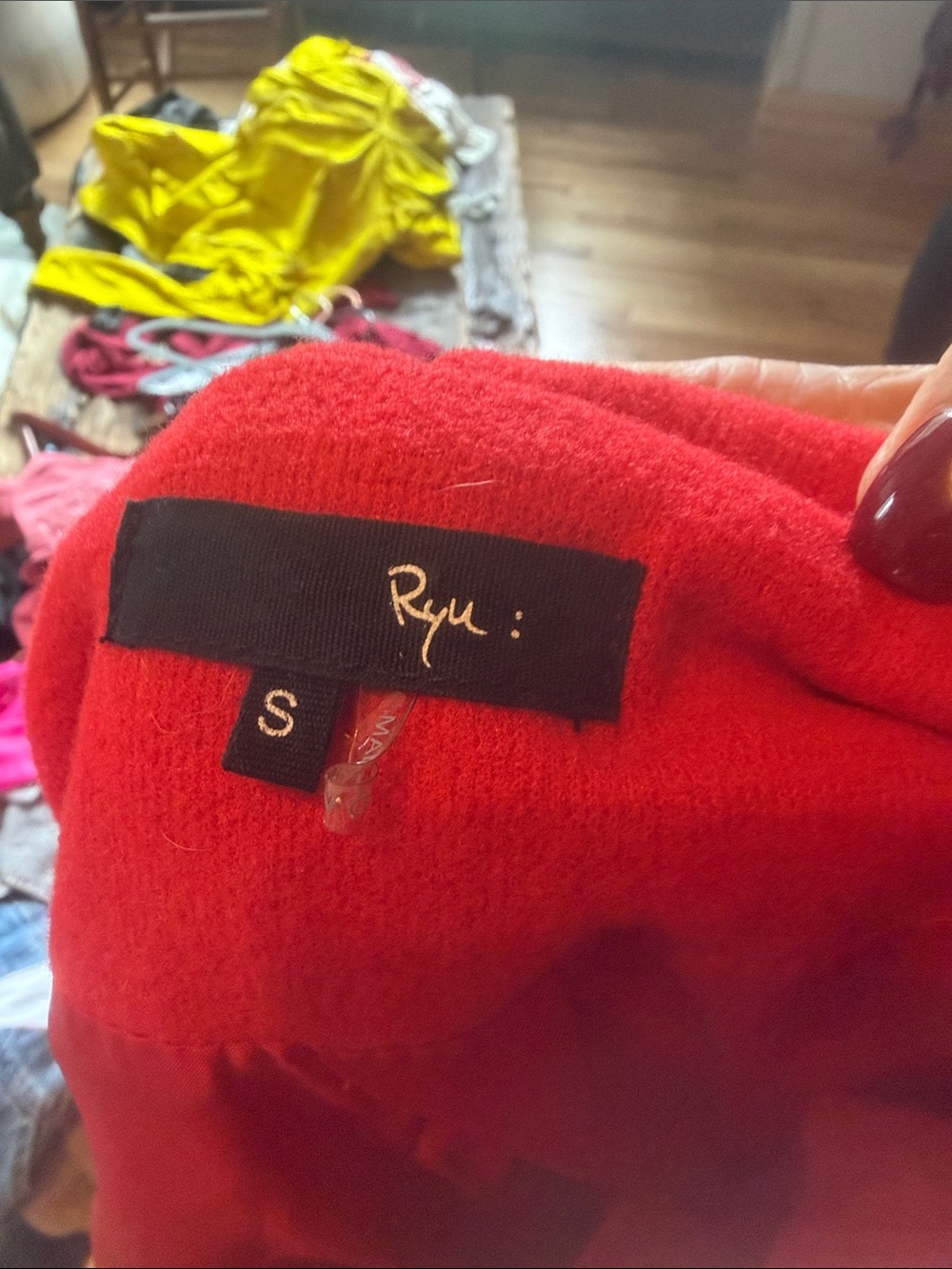 ModCloth Ryu Red Ruffle-Trim Women's Jacket - Picture 3 of 3